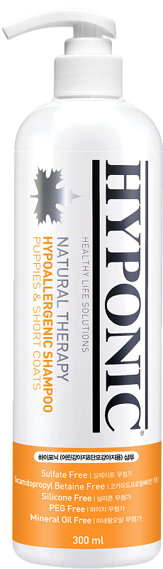 Hyponic Hypoallergenic шампунь для щенков и короткой шерсти 300 мл