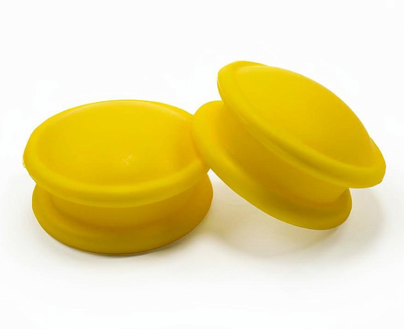 Komondor Кольца тренировочные матовые желтые (пара), KRt-020