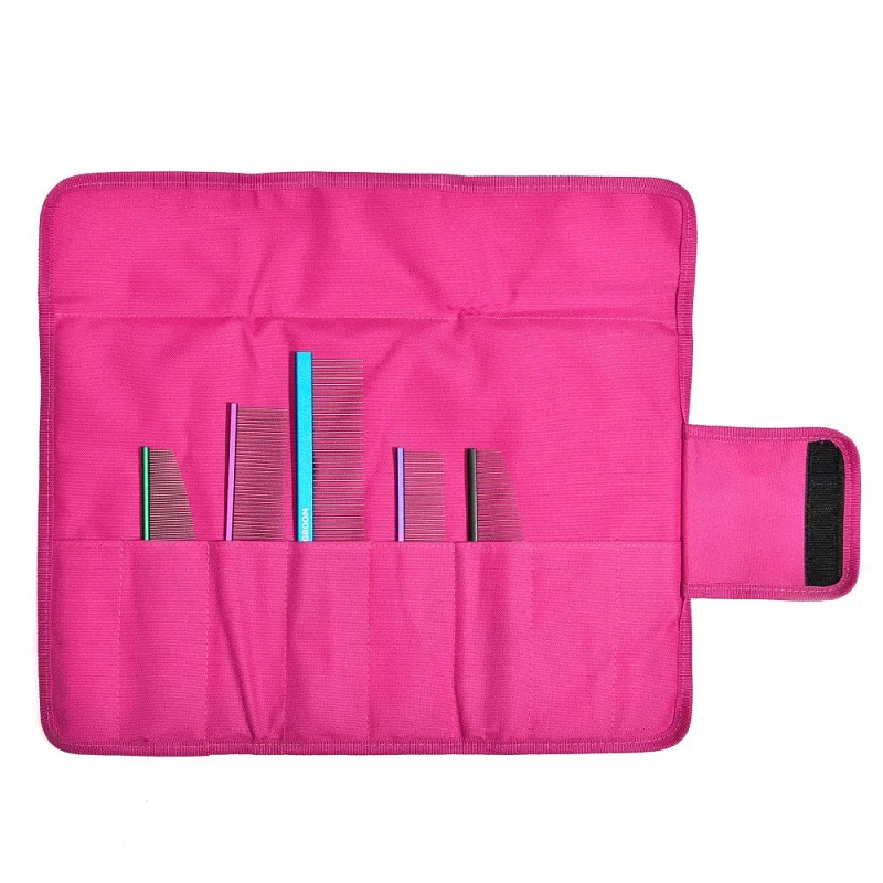 Space Groom Чехол для гребней и ножниц (8 шт), розовый, SG9276