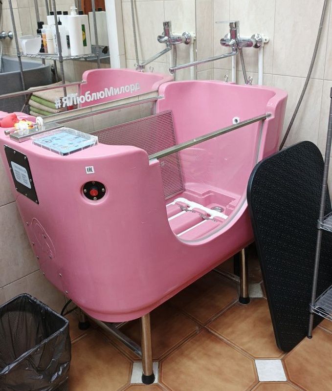 Ванна для груминга Komondor B-18, SPA -озон, розовая 