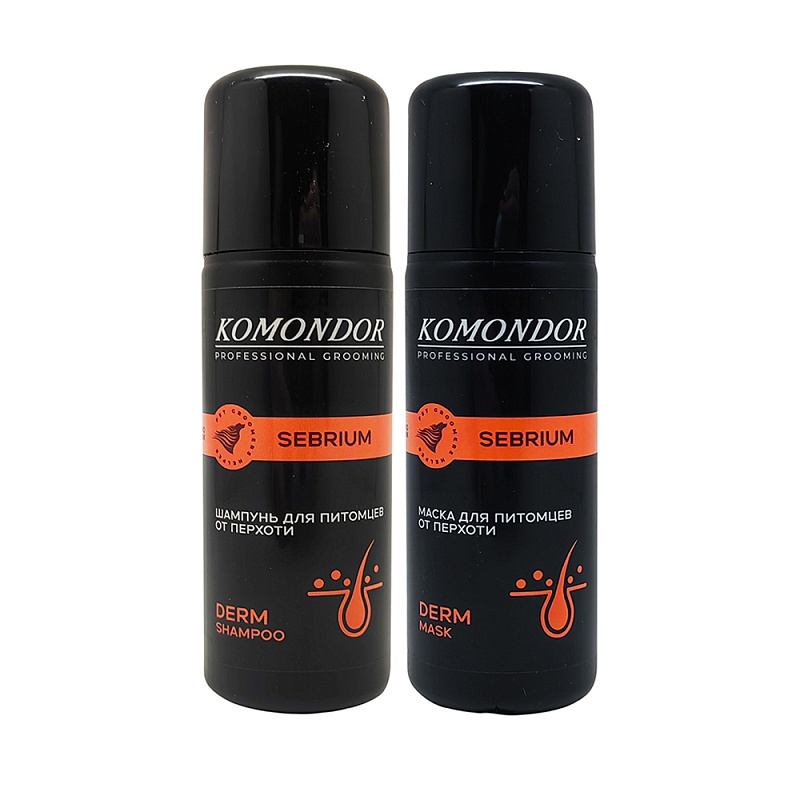 KOMONDOR  Набор Шампунь+ Маска "Sebrium" от перхоти, 2х150 мл, KN-004