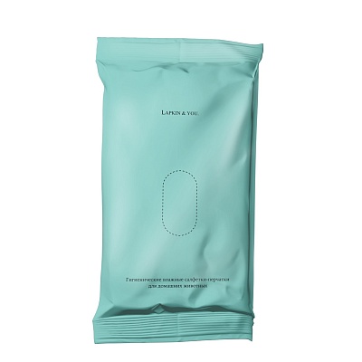 Гигиенические влажные салфетки-перчатки Lapkin & you для домашних животных, LY-004