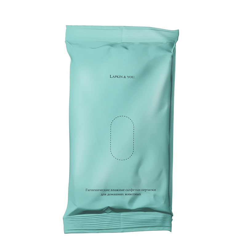 Гигиенические влажные салфетки-перчатки Lapkin & you для домашних животных, LY-004