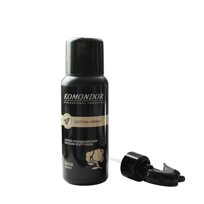 Спрей-кондиционер для расчёсывания шерсти Komondor «Base Cotton Aroma», 250 мл