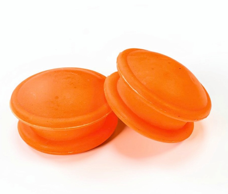 Komondor Кольца тренировочные матовые оранжевые (пара), KRt-019